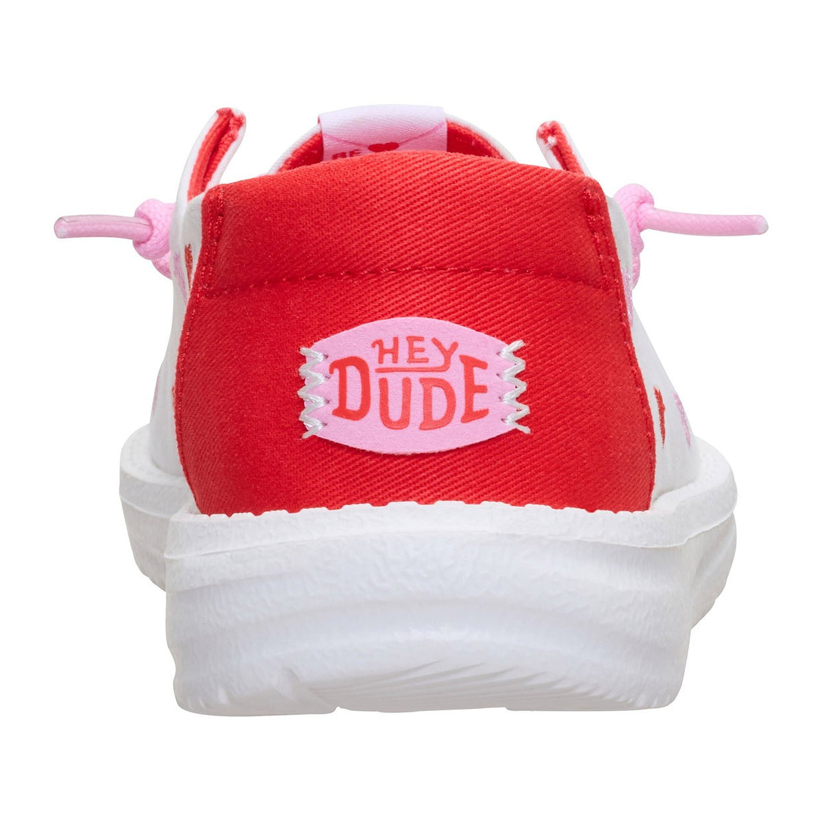 Ballerine e Mocassini Hey Dude Wendy Y Embroidered Hearts White/Multi, vista 3