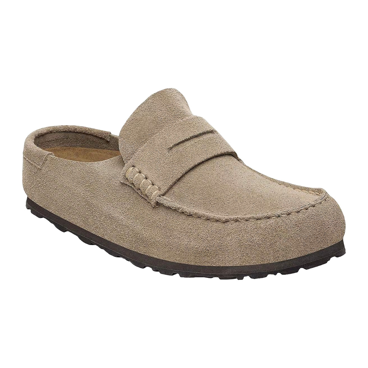 Sandali Birkenstock Naples Wrapped Taupe, Suede Leather