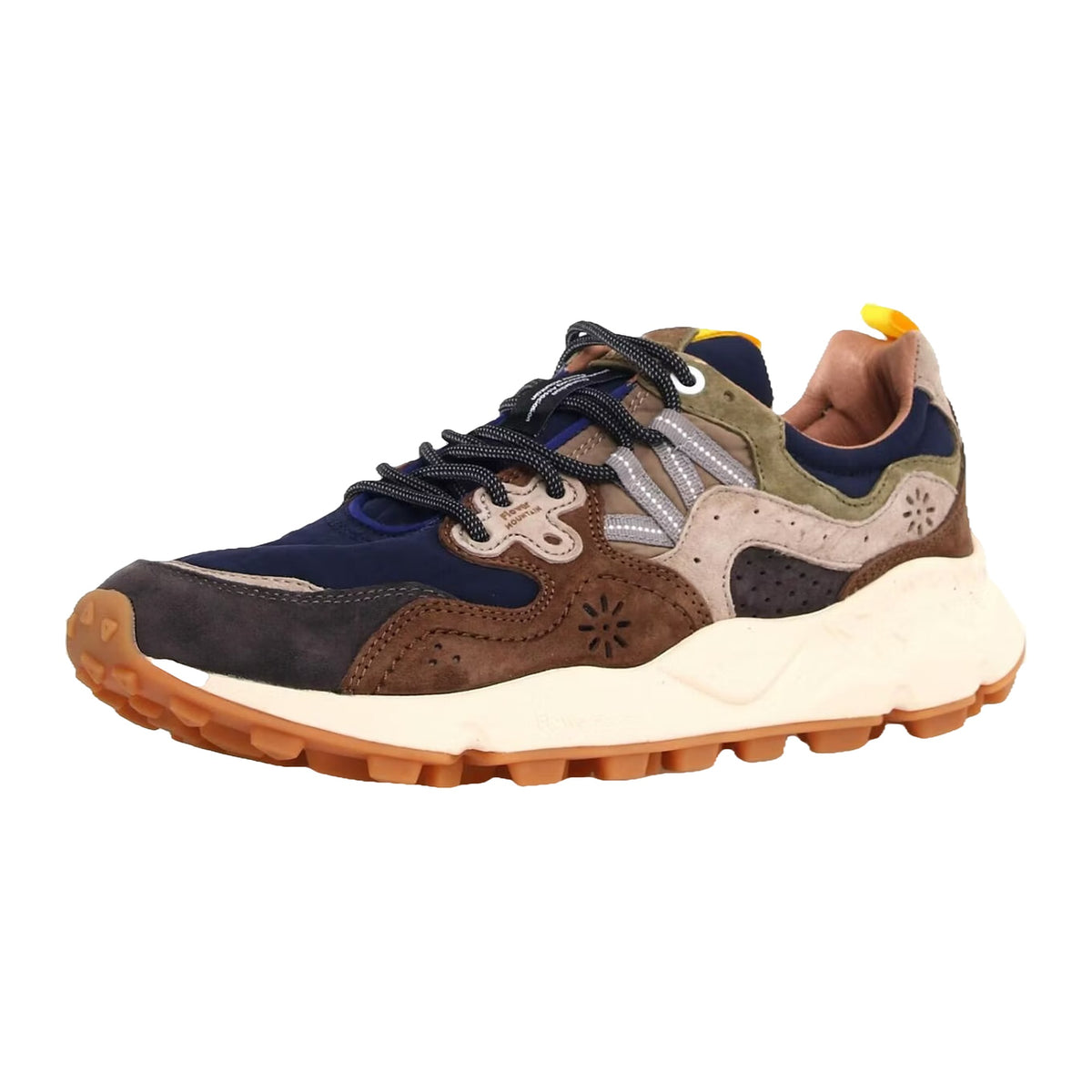 Sneakers Flower Mountain In Suede E Nylon Grigio E Marrone – foto 2