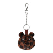 Portachiavi Sprayground Brown Checker Bear Head Keychain
