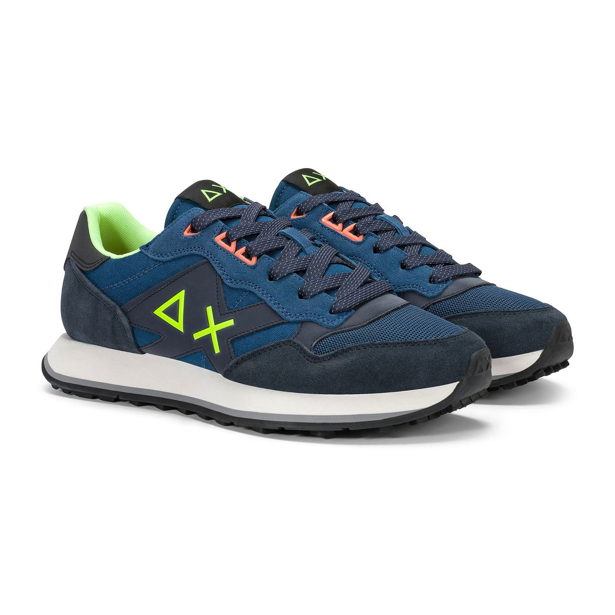 Sneakers Sun68 Jaki 2.0 Fluo Navy Blue, vista 3