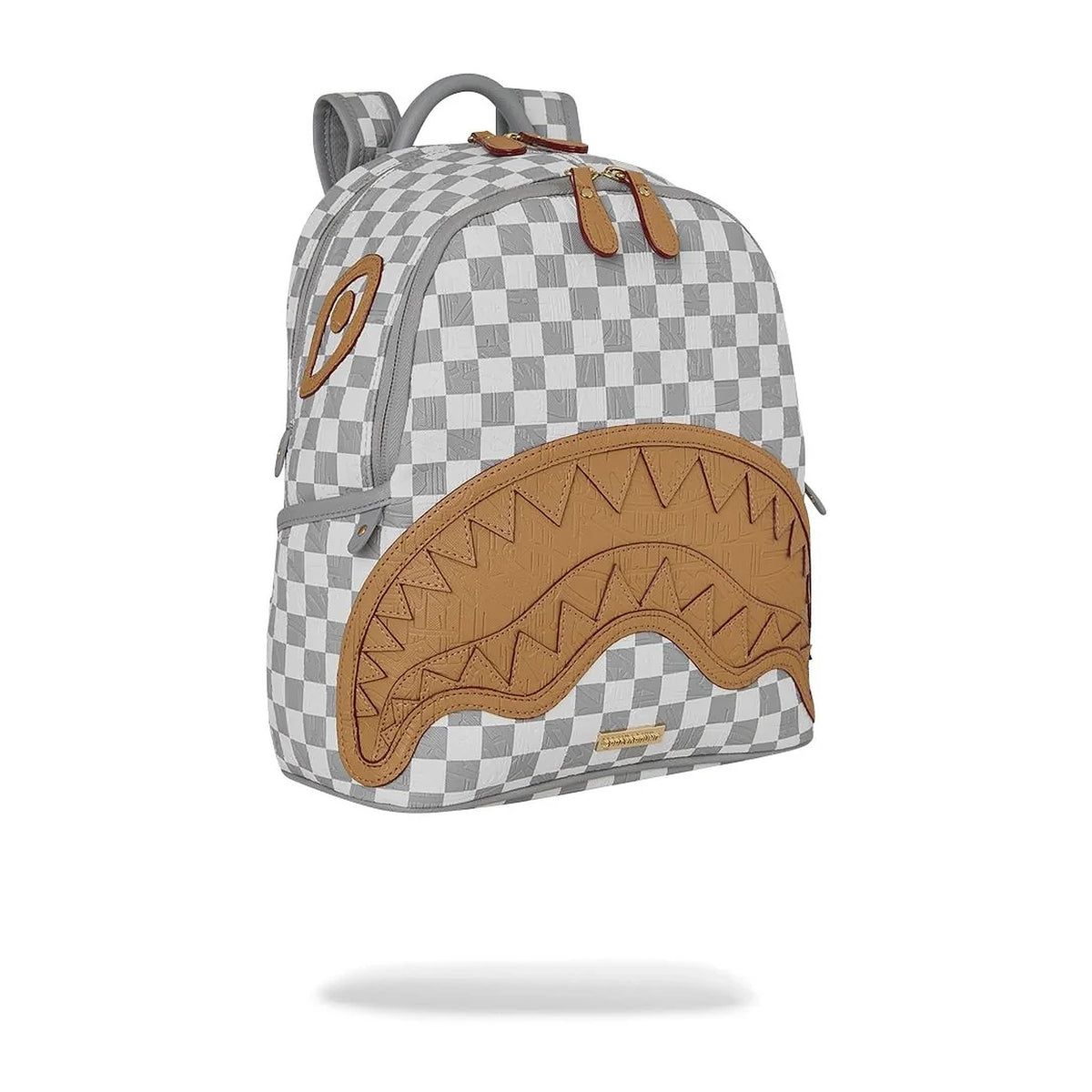 Zaini Sprayground Embossed Cream Check Savage Backpack, vista 3
