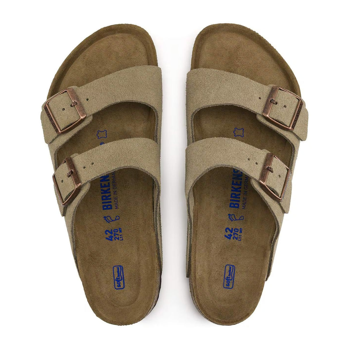 Sandali Birkenstock Arizona SFB Taupe, Suede Leather – foto 2