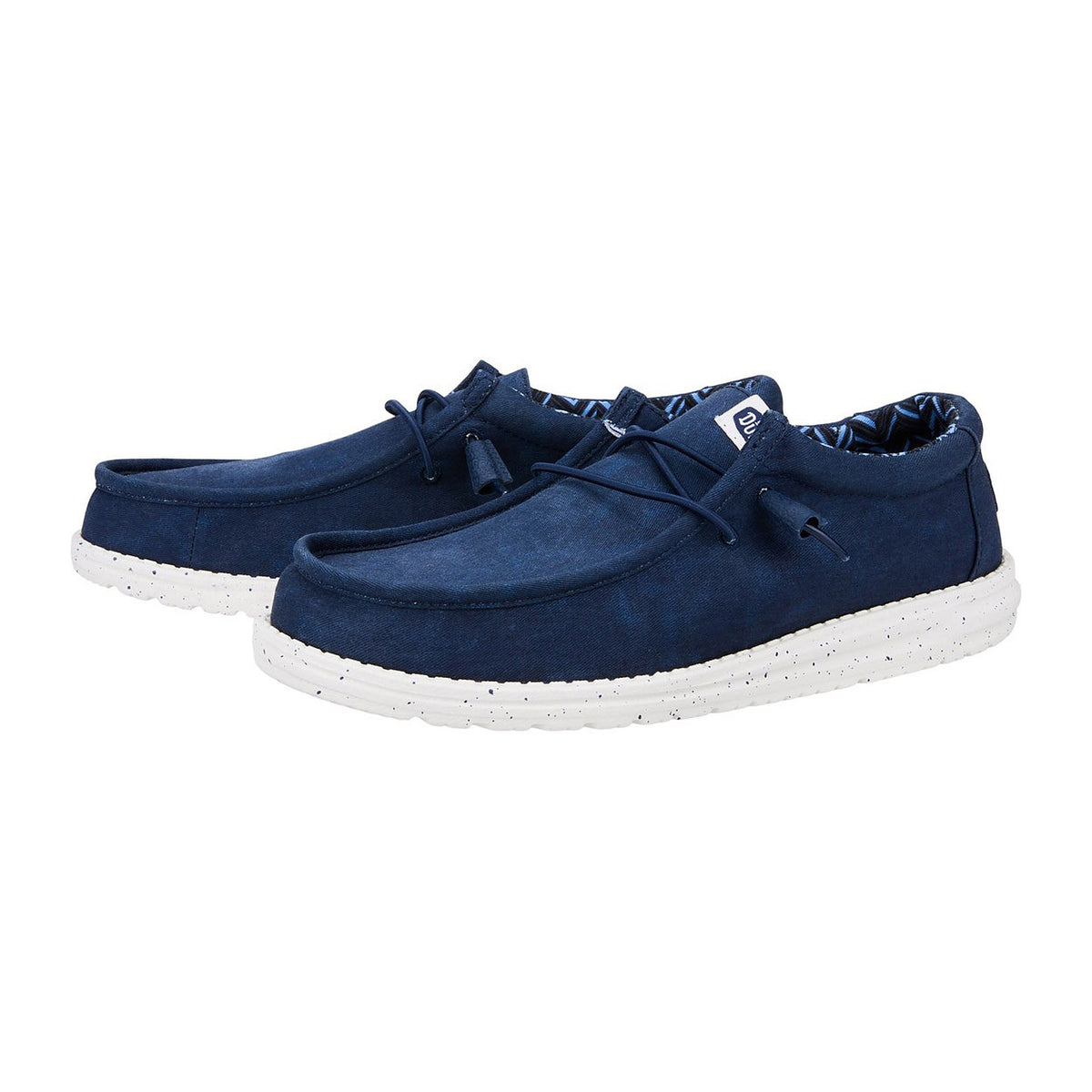 Mocassini Hey Dude Wally Stretch Canvas Navy, vista 2