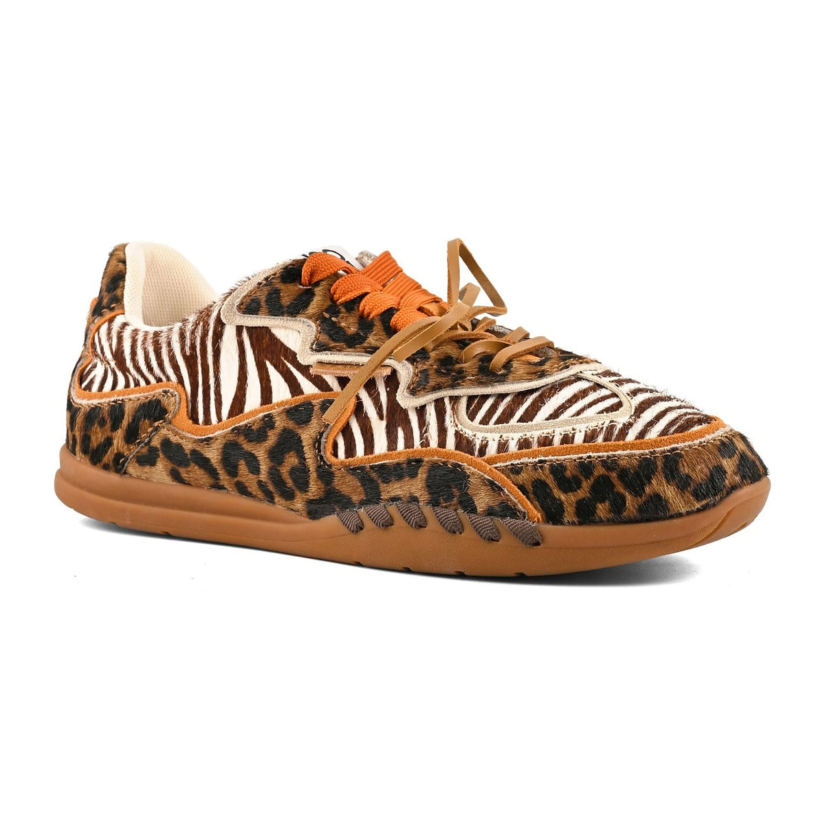 Sneakers Colors Of California Cowhide Sneaker Double Lace Leopard, vista 2