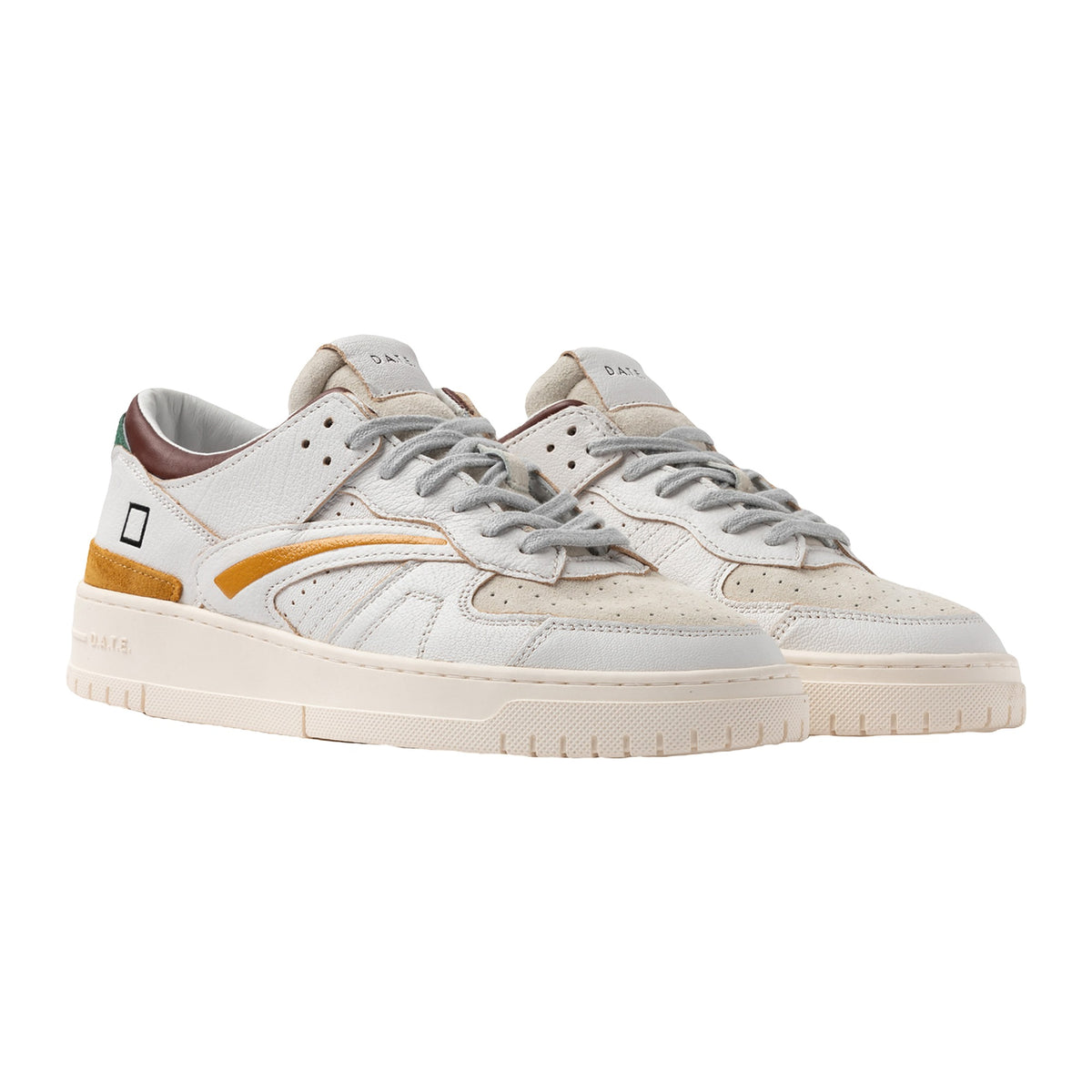 Sneakers DATE Torneo Colored White-mustard, vista 2