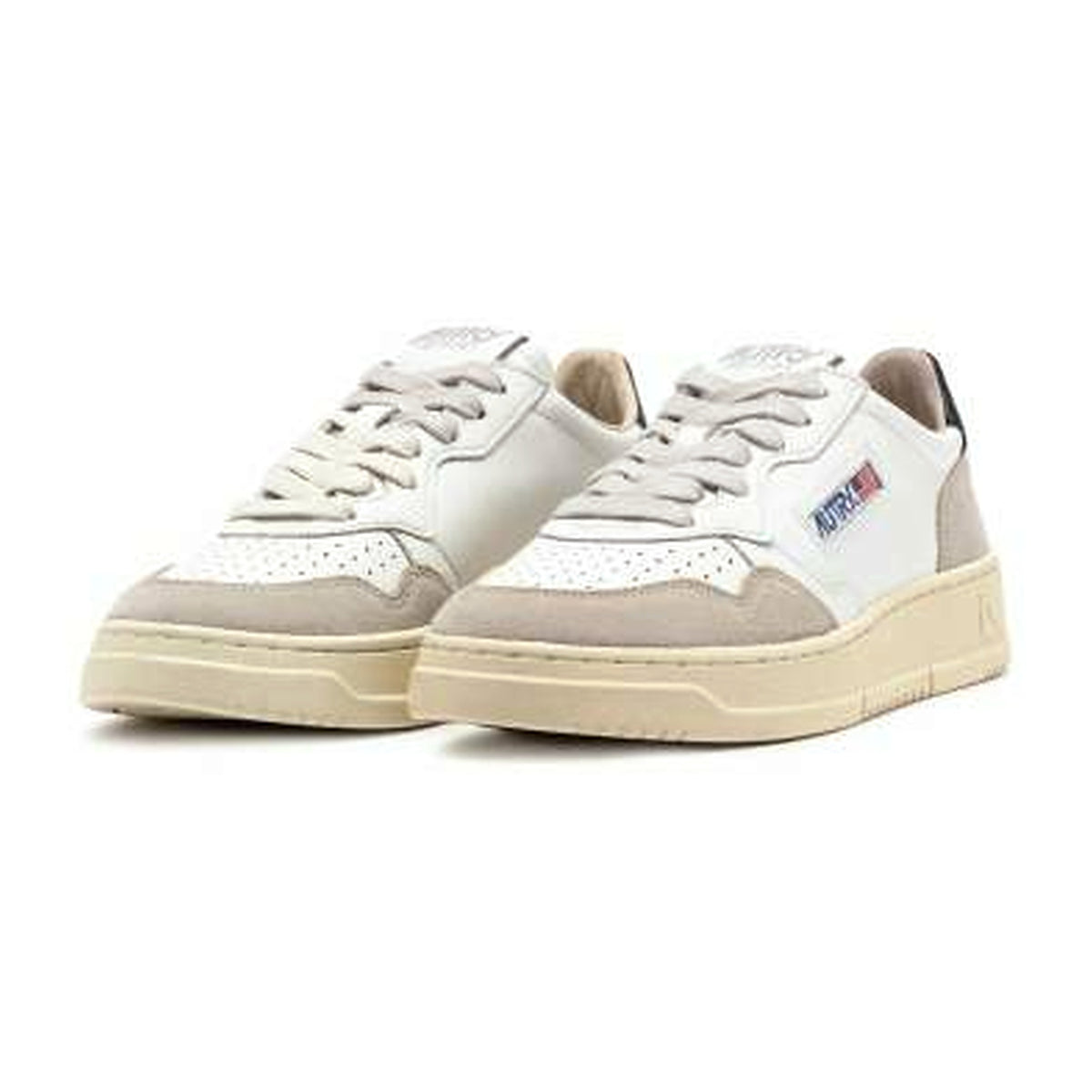 Sneakers Autry Medalist Low Man Leat/Suede Wht/Blk, vista 2