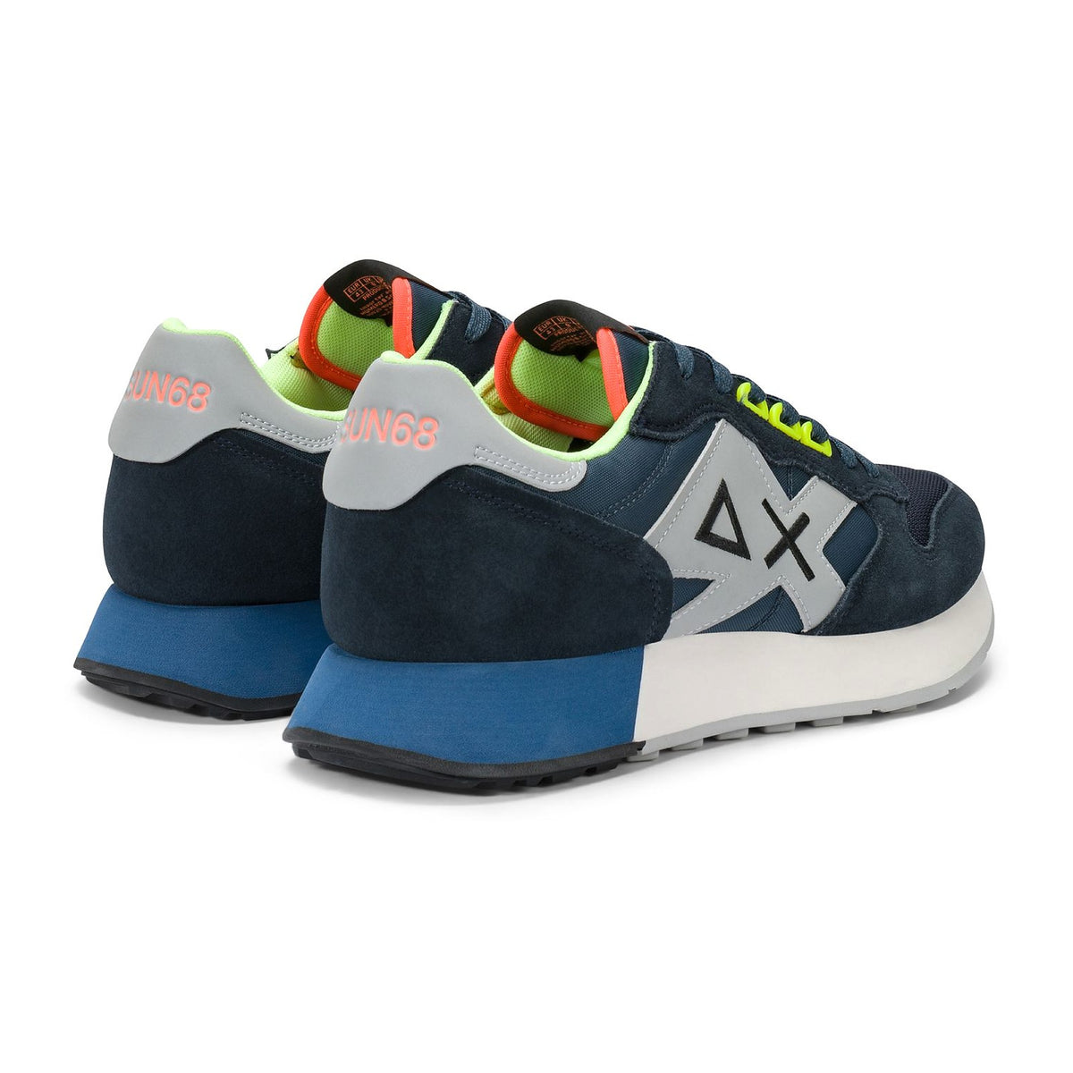 Sneakers Sun68 Jaki 2.0 Fluo Navy Blue, vista 3