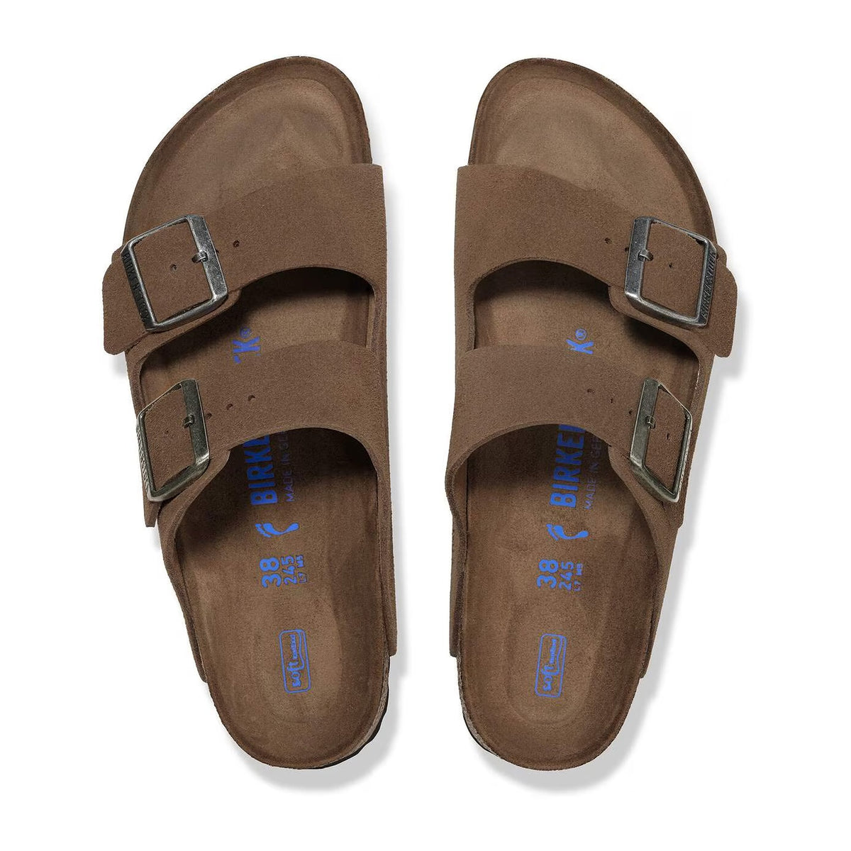 Sandali Birkenstock Arizona SFB Dark Tea, Suede Leather – foto 2