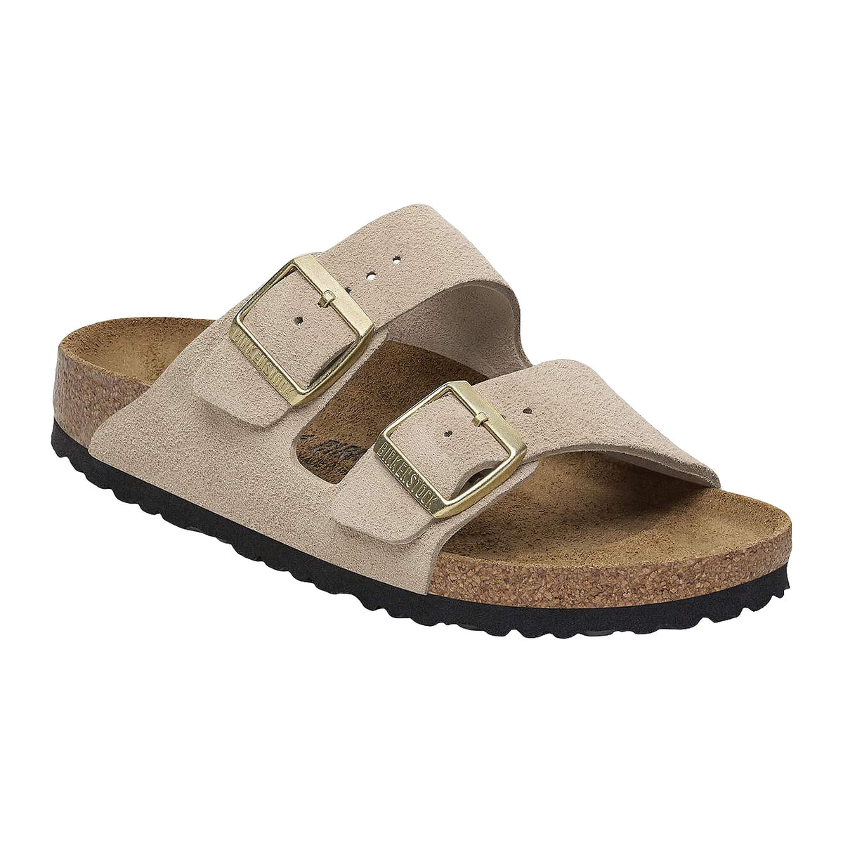 Sandali Bassi Birkenstock Arizona Sandcastle, Suede Leather