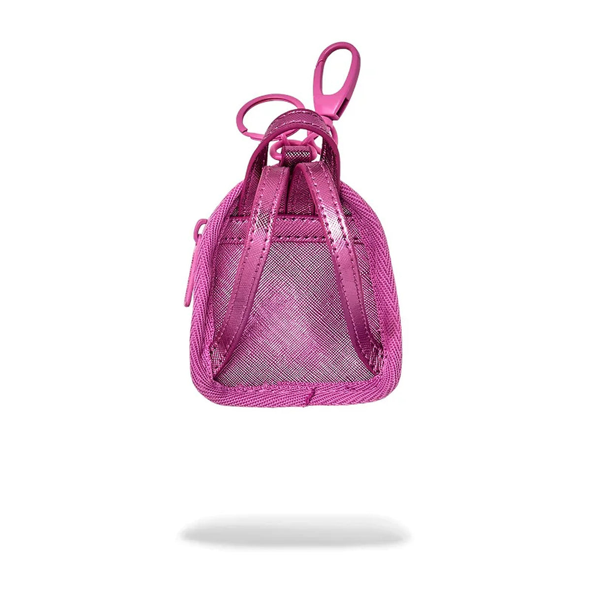 Portachiave Sprayground Metallic Pink Drip backpack keychain, vista 3