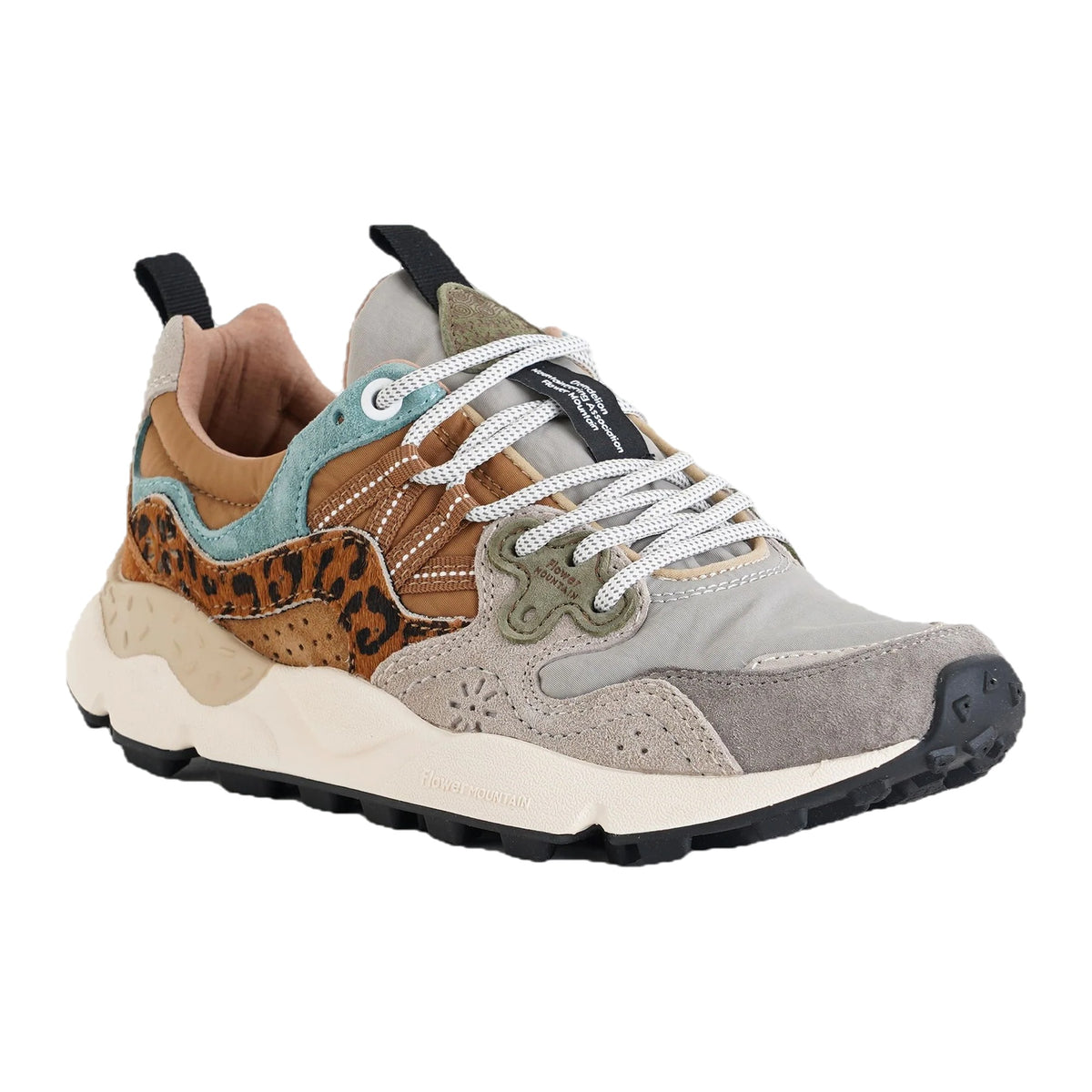 Flower Mountain Sneakers In Suede E Nylon Taupe, Beige E Copper – foto 2