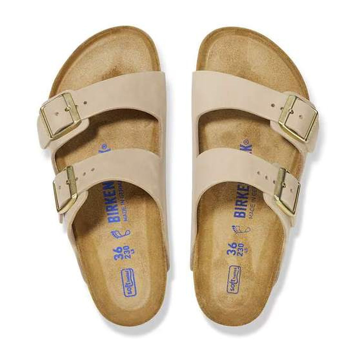 Sandali Bassi Birkenstock Arizona SFB Sandcastle, Nubuck Leather, vista 3