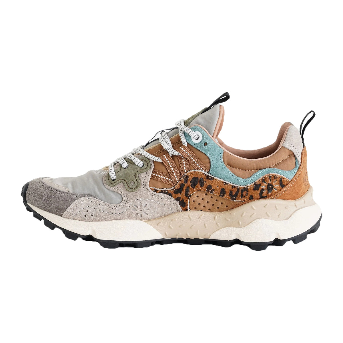 Flower Mountain Sneakers In Suede E Nylon Taupe, Beige E Copper – foto 3