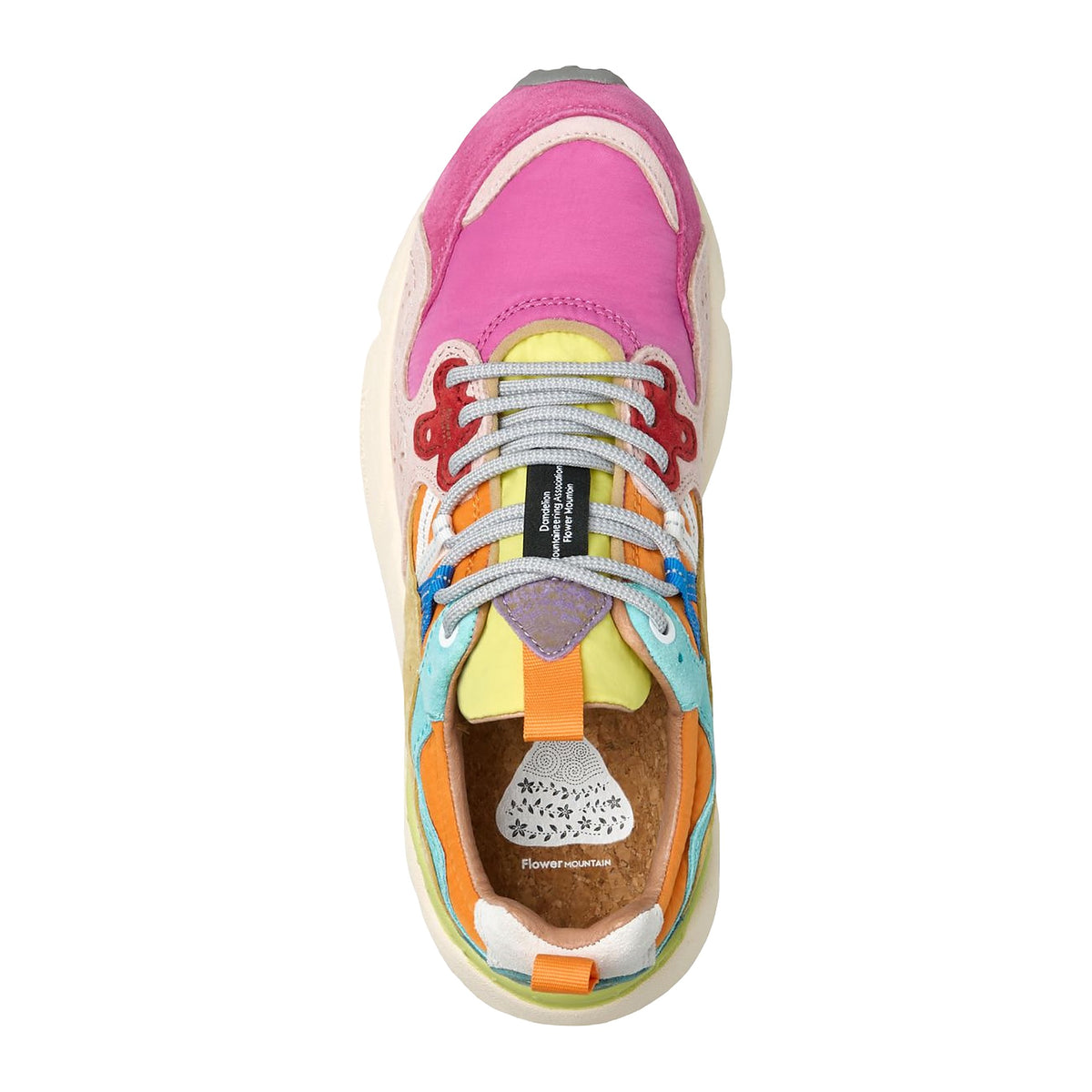 Sneakers Flower Mountain In Suede E Tessuto Tecnico - Fuchsia-rosa, vista 3