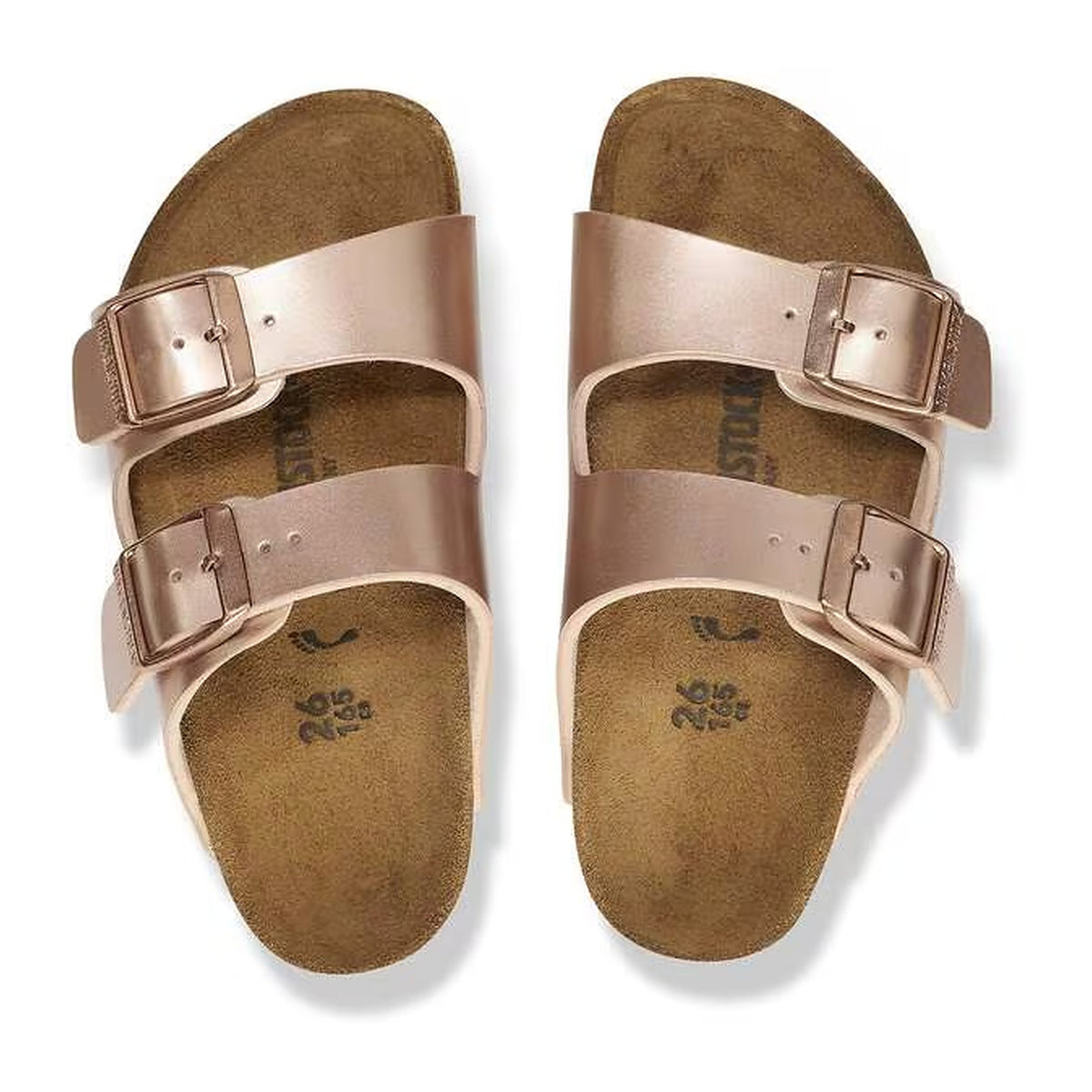 Sandali Birkenstock Arizona Kids Electric Metallic Copper, Birko Flor, vista 3