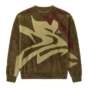 Maglione girocollo in mohair animalier