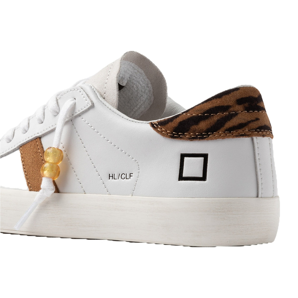 Sneakers DATE Hill Low Calf White-leopard, vista 3