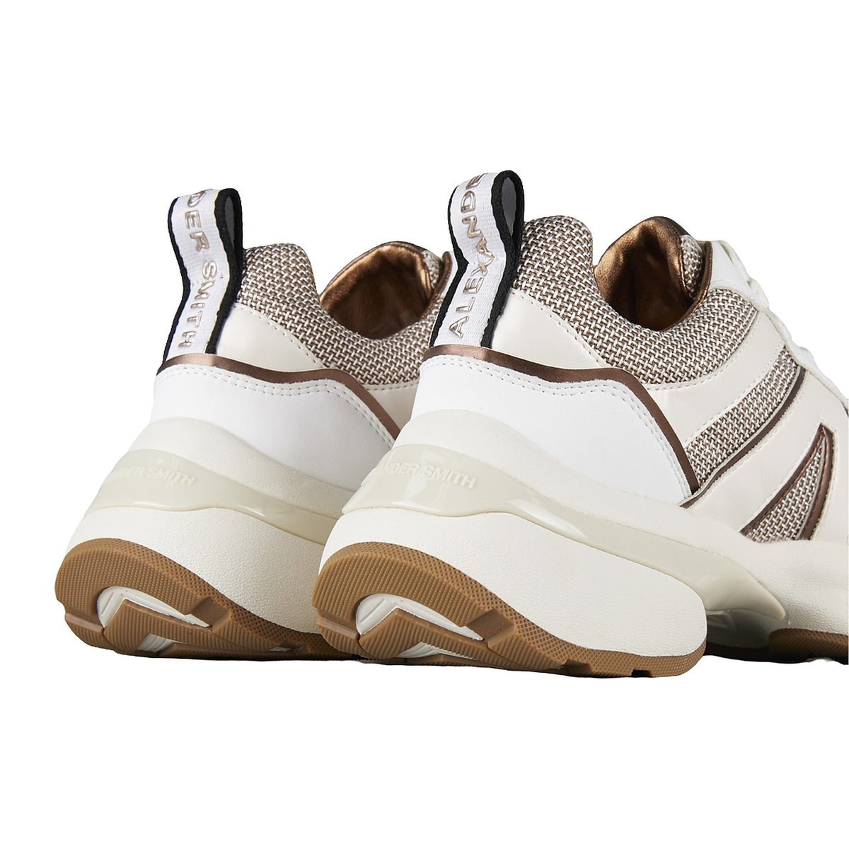 Sneakers Alexander Smith Victoria White Bronze, vista 3