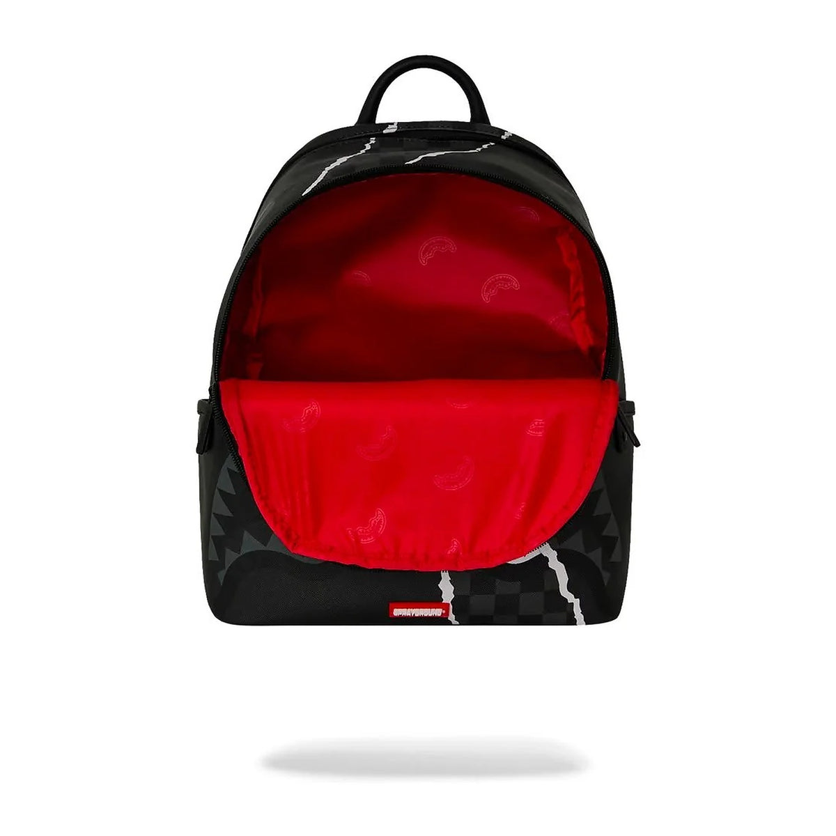 Zaini Sprayground Center RIP Revealing Gray Check Savage Backpack, vista 2
