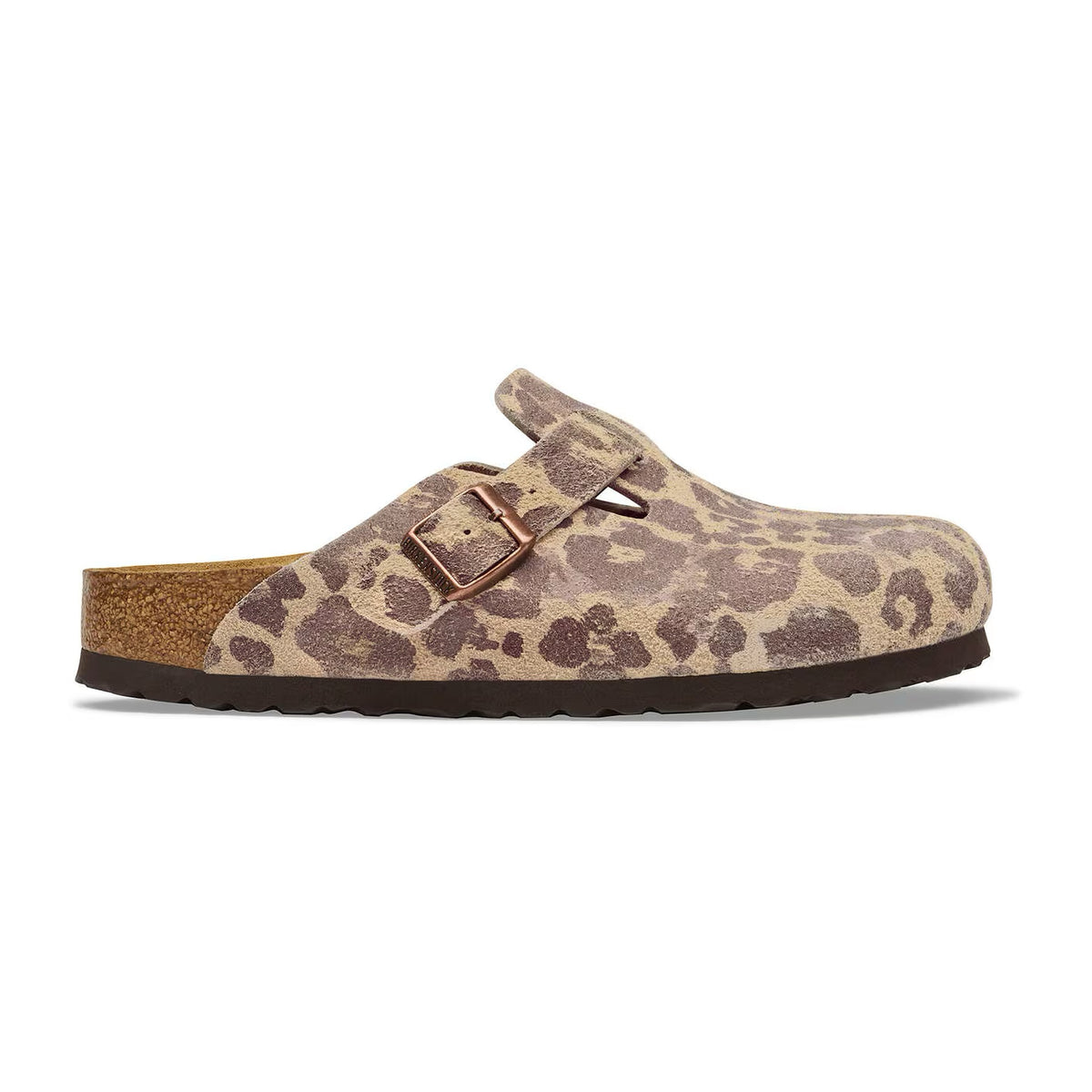 Sandali Bassi Birkenstock Boston Leo Sandcastle, Suede Leather, vista 3