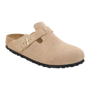 Sandali Bassi Birkenstock Boston Sandcastle, Suede Leather