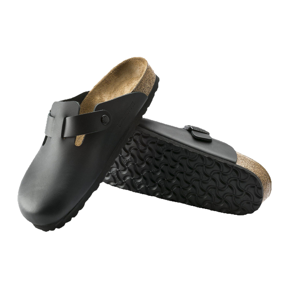 Sabot Birkenstock Boston Black, Natural Leather – foto 6