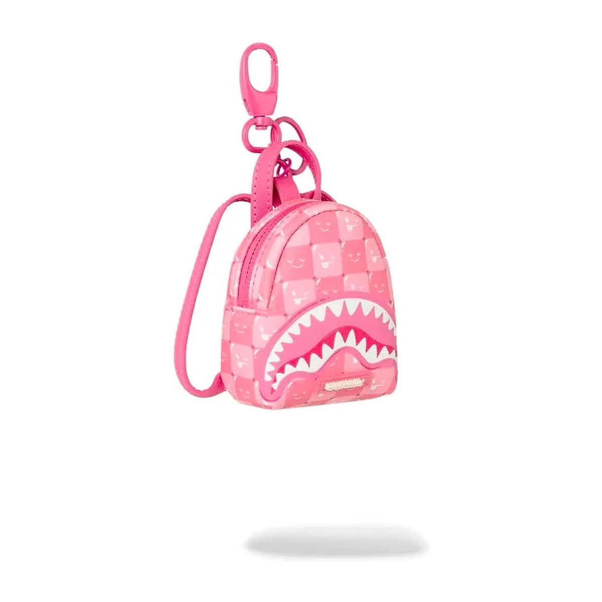 Portachiavi Sprayground Pink NEW Check Faces Backpack Keychain, vista 2