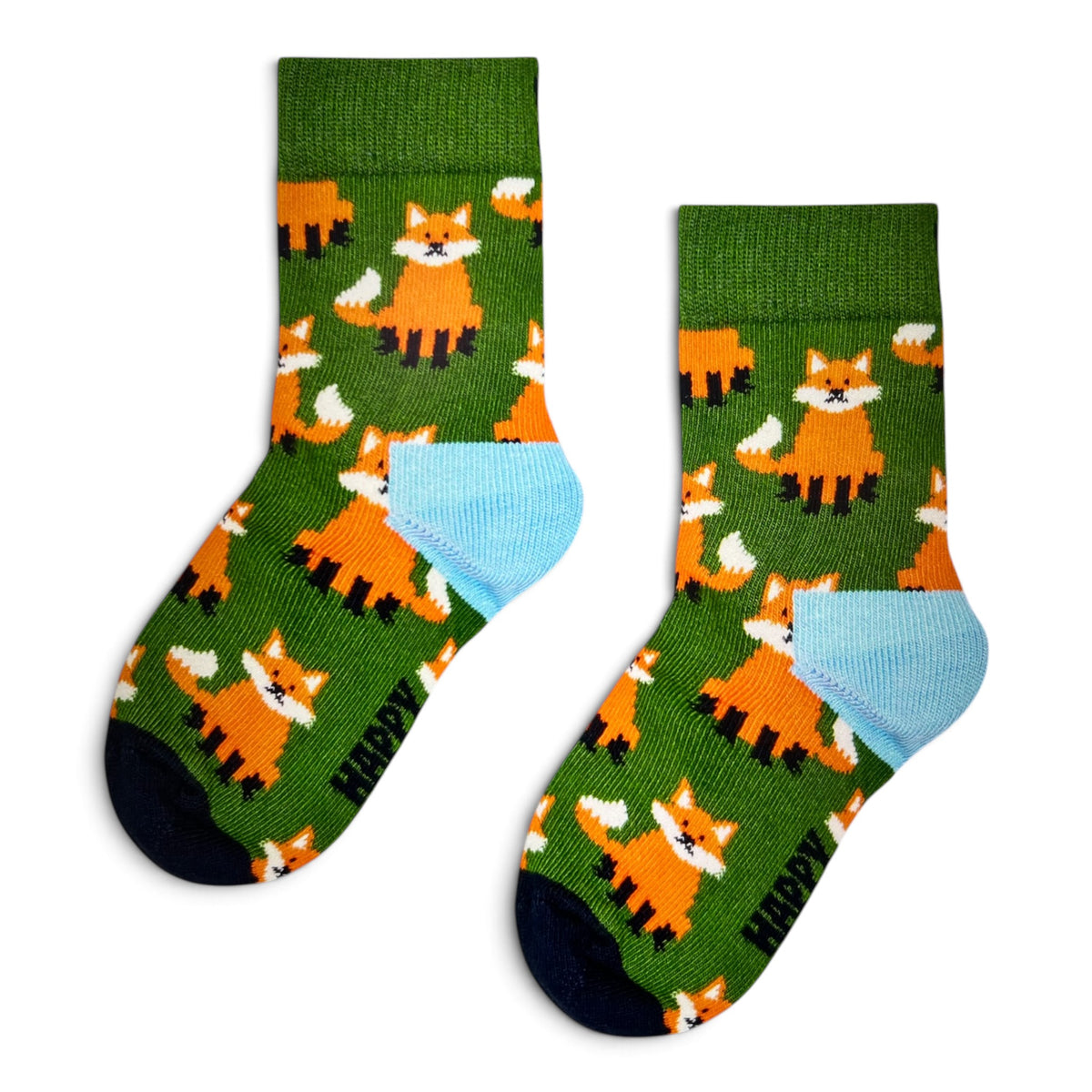 Kids Fox Sock Happy Socks verde