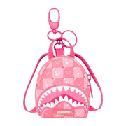 Portachiavi Sprayground Pink NEW Check Faces Backpack Keychain