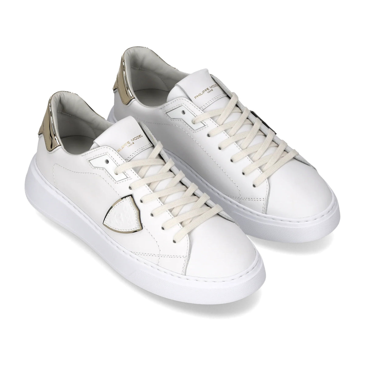 Sneakers Philippe Model Temple Bianco Oro, vista 2