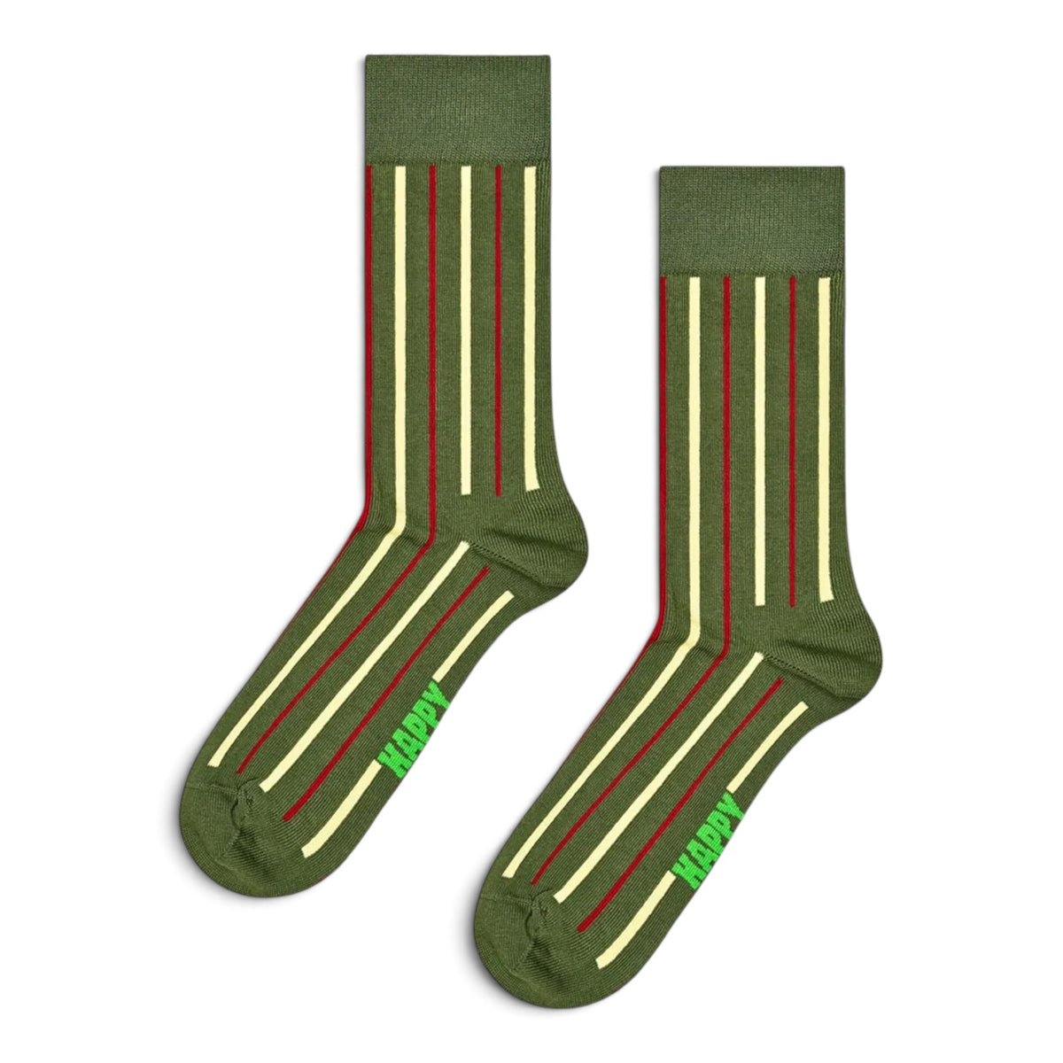 Vertical Stripe Sock Happy Socks verde