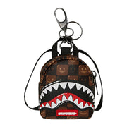 Portachiavi Sprayground Sharks IN Paris WTF Bubble Brown Check Keychain