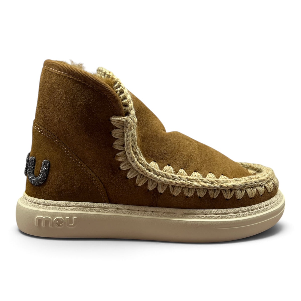 Eskimo sneak bold glitter logo Cognac