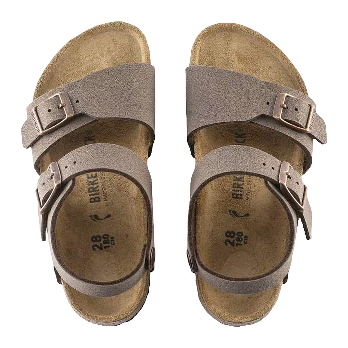 Sandali Birkenstock New York Kids Mocha, Birkibuc, vista 3