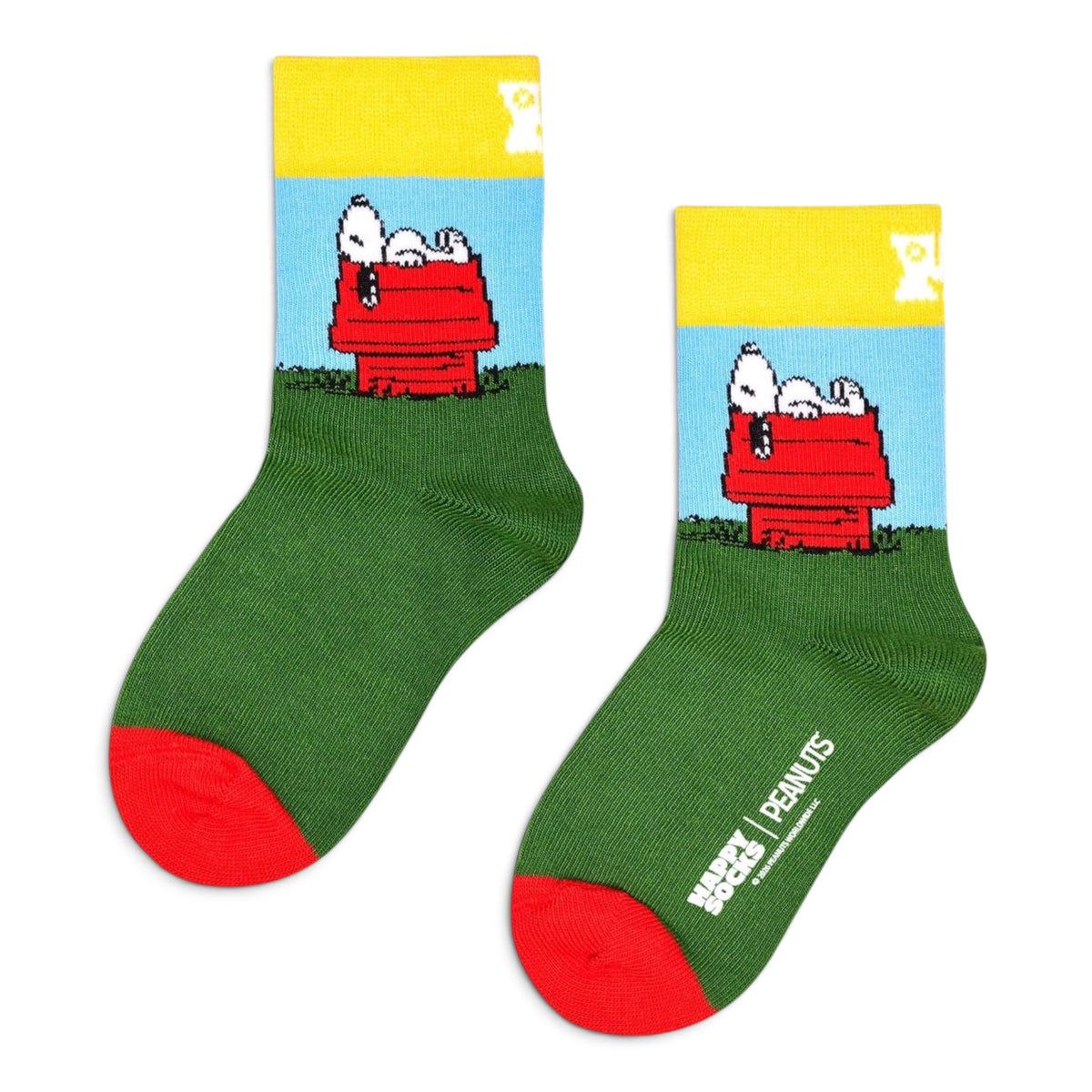 Kids Peanuts Garden Chill Sock Happy Socks verde militare