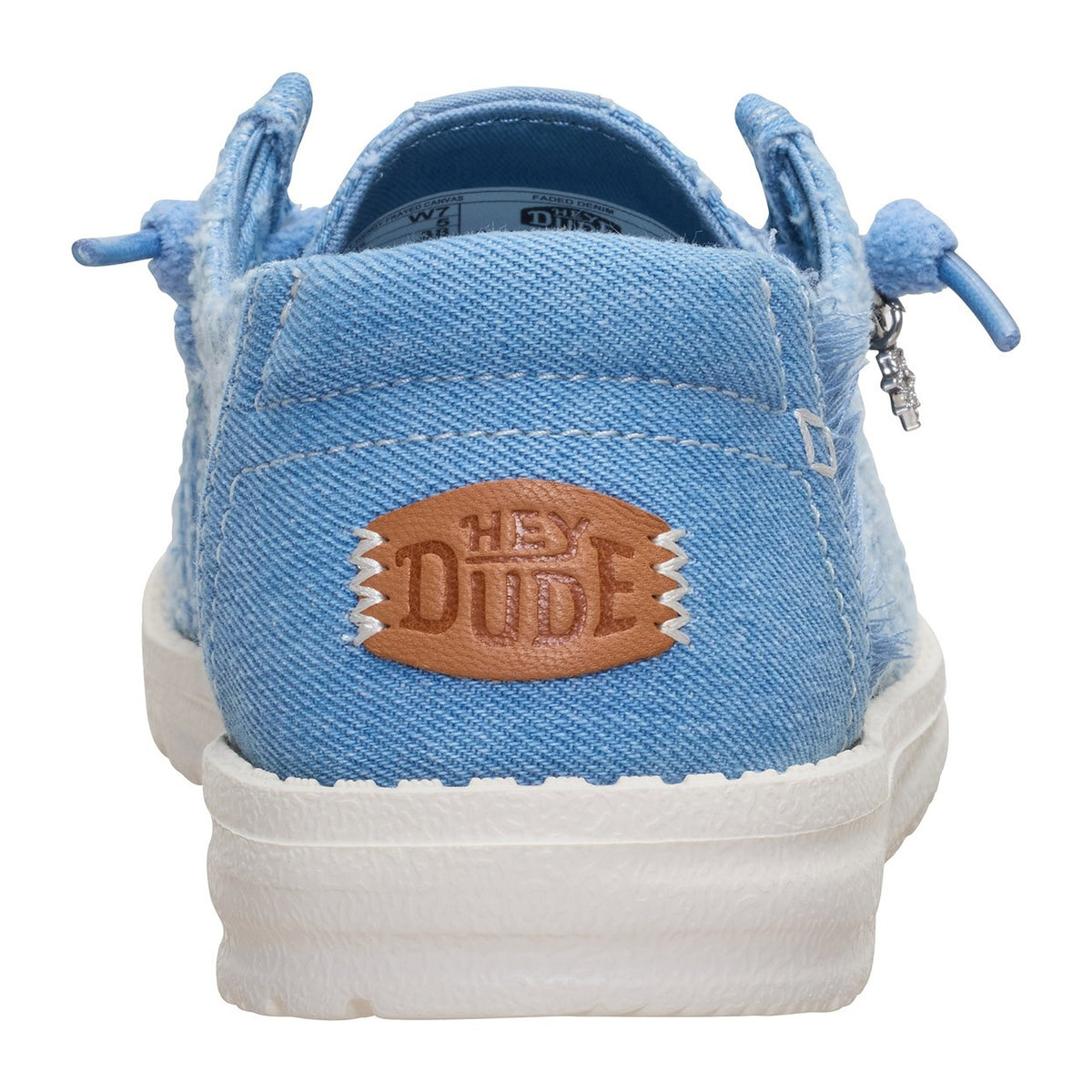 Ballerine e Mocassini Hey Dude Wendy Frayed Canvas Faded Denim, vista 3
