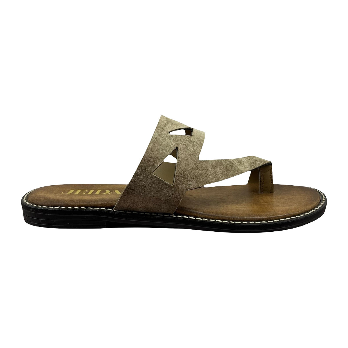 Sandali Bassi Infradito Camoscio Taupe
