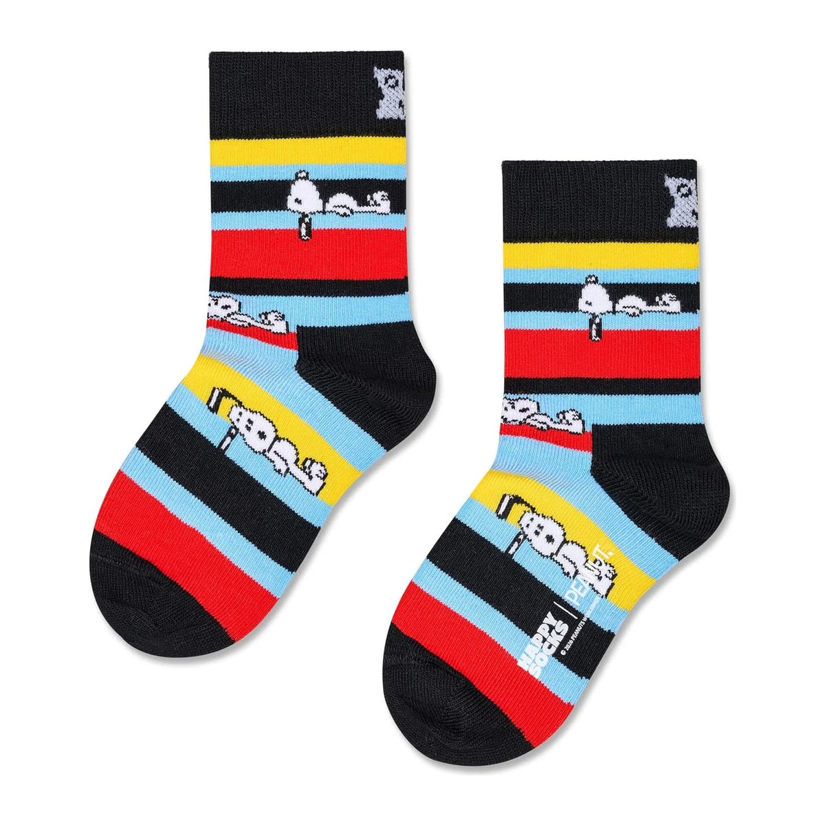 Kids Peanuts Snoopy Stripe Sock Happy Socks nero