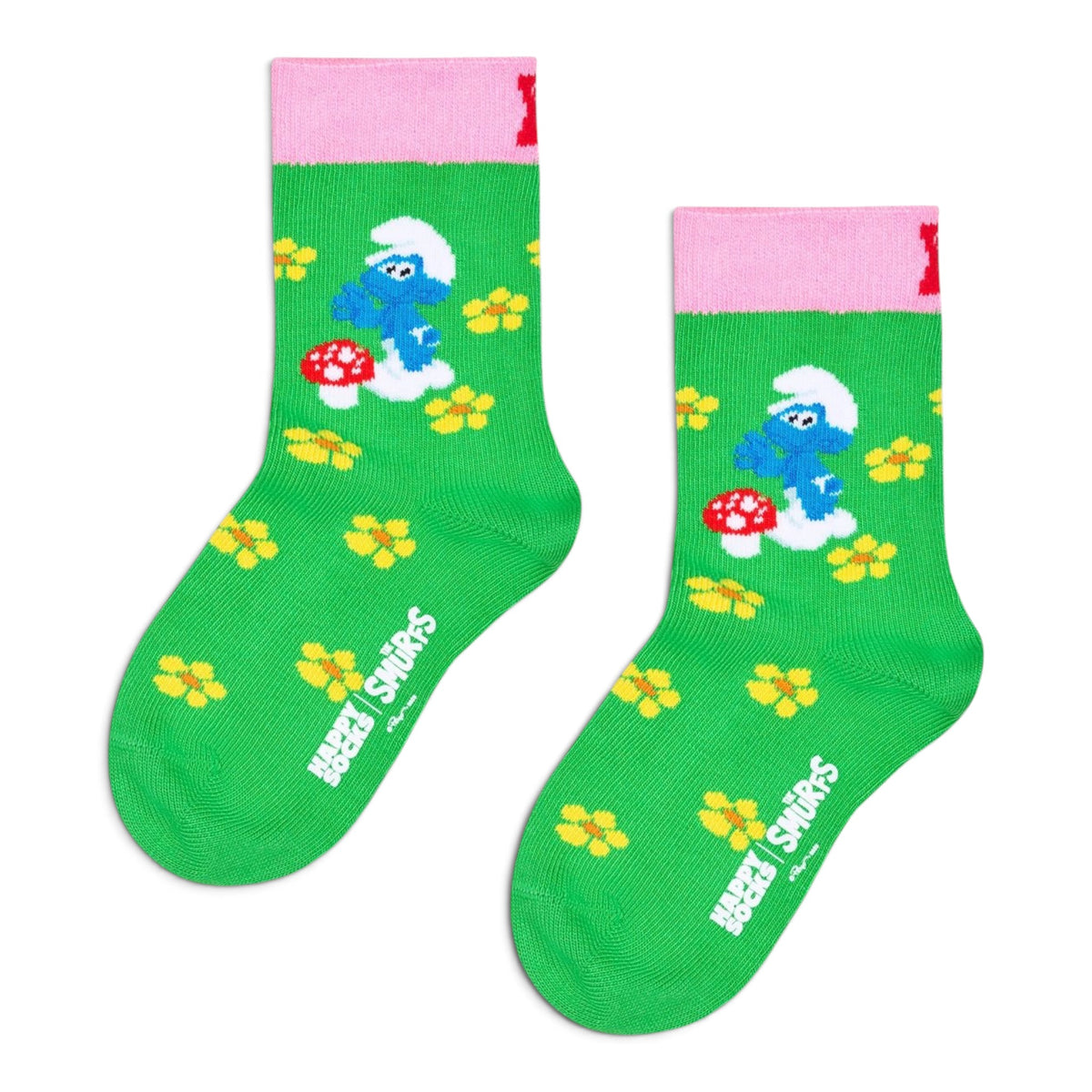 Kids the Smurfs Waving Smurf S Green Happy Socks verde