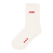 Calze Autry Socks Main Unic Stars Cream/Red