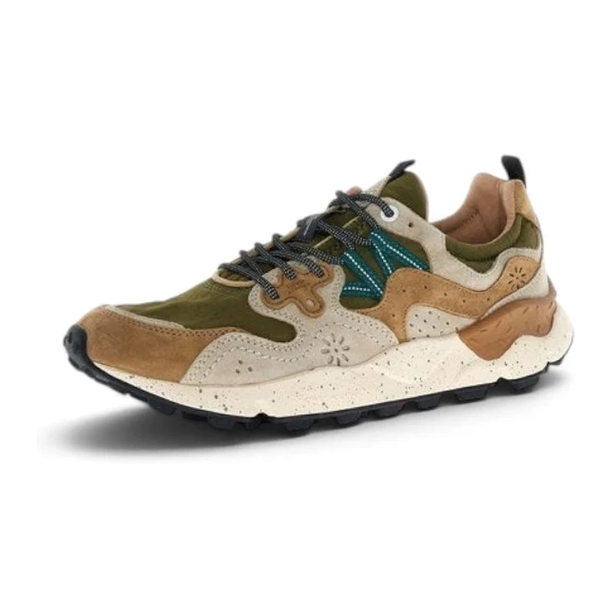 Sneakers Flower Mountain In Suede E Nylon Marrone E Taupe – foto 2