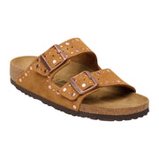 Sandali Bassi Birkenstock Arizona Rivet Mink, Suede Leather