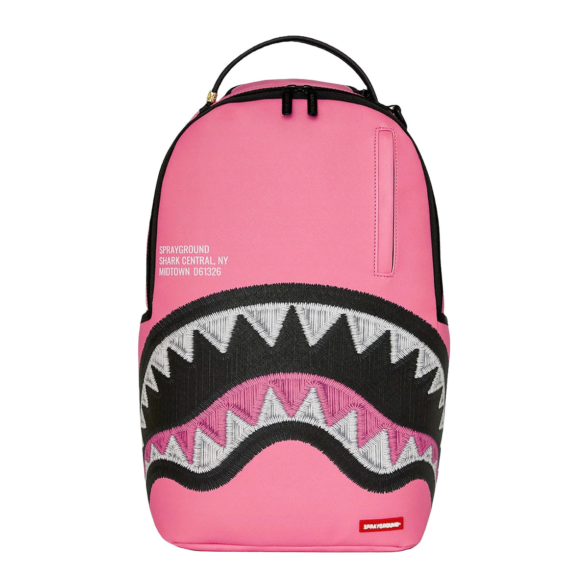 Zaini Sprayground Shark Central Pink Embroidered backpack