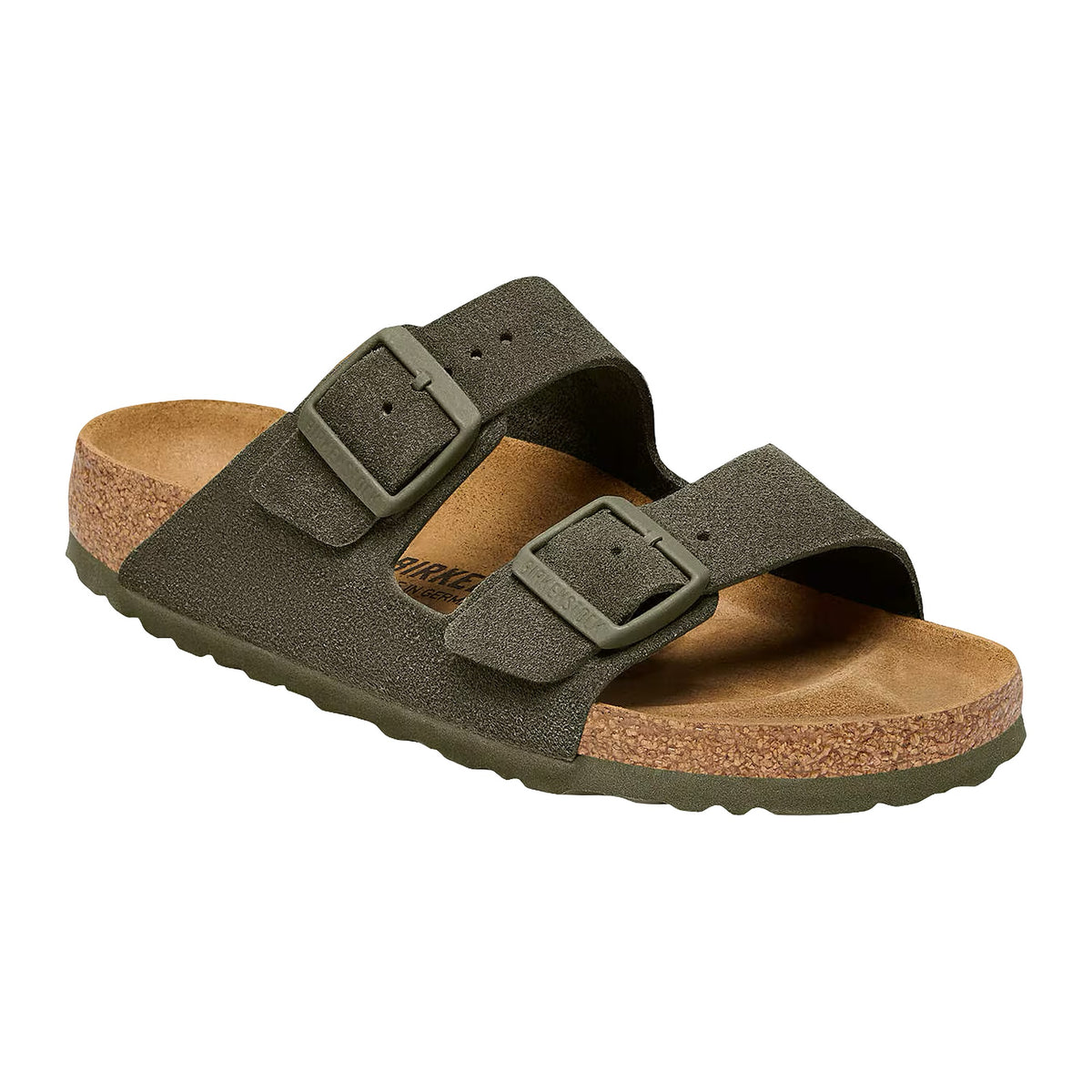Sandali Birkenstock Arizona Thyme, Suede Leather