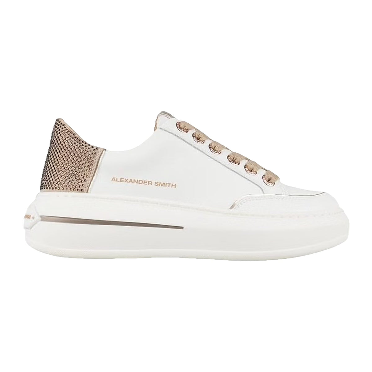 Sneakers Alexander Smith Lancaster Woman White Dark Beige