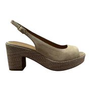 Sandali Gianmarco Sorelli Zeppa 8cm Camoscio E Rafia Beige