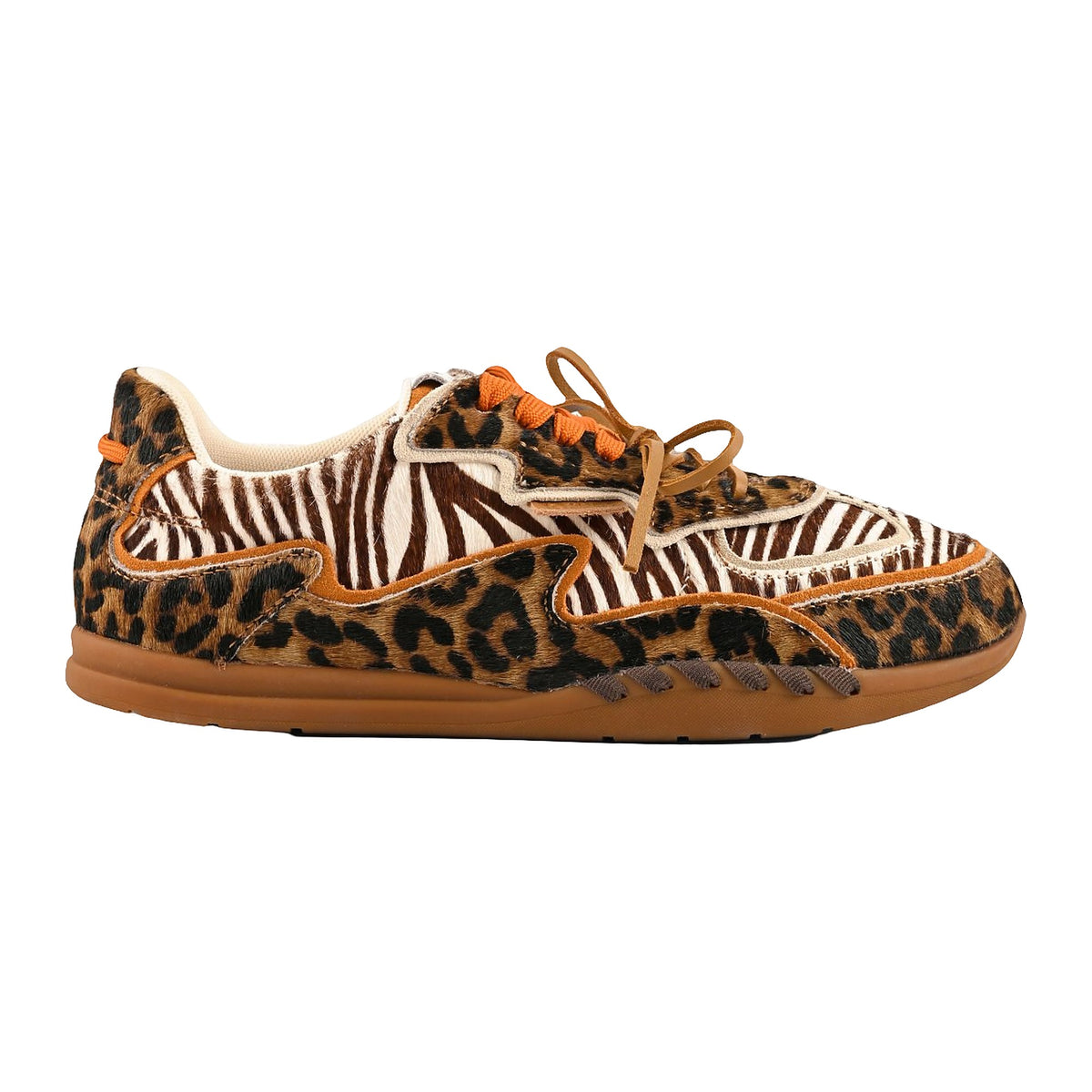 Sneakers Colors Of California Cowhide Sneaker Double Lace Leopard