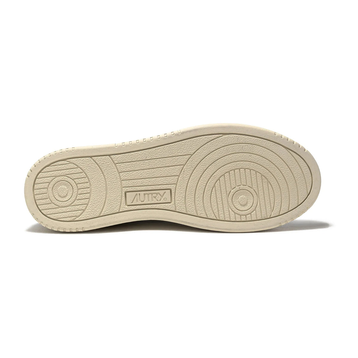 Sneakers Autry Medalist Low In Pelle Bianca E Blu E Suede Beige, vista 4