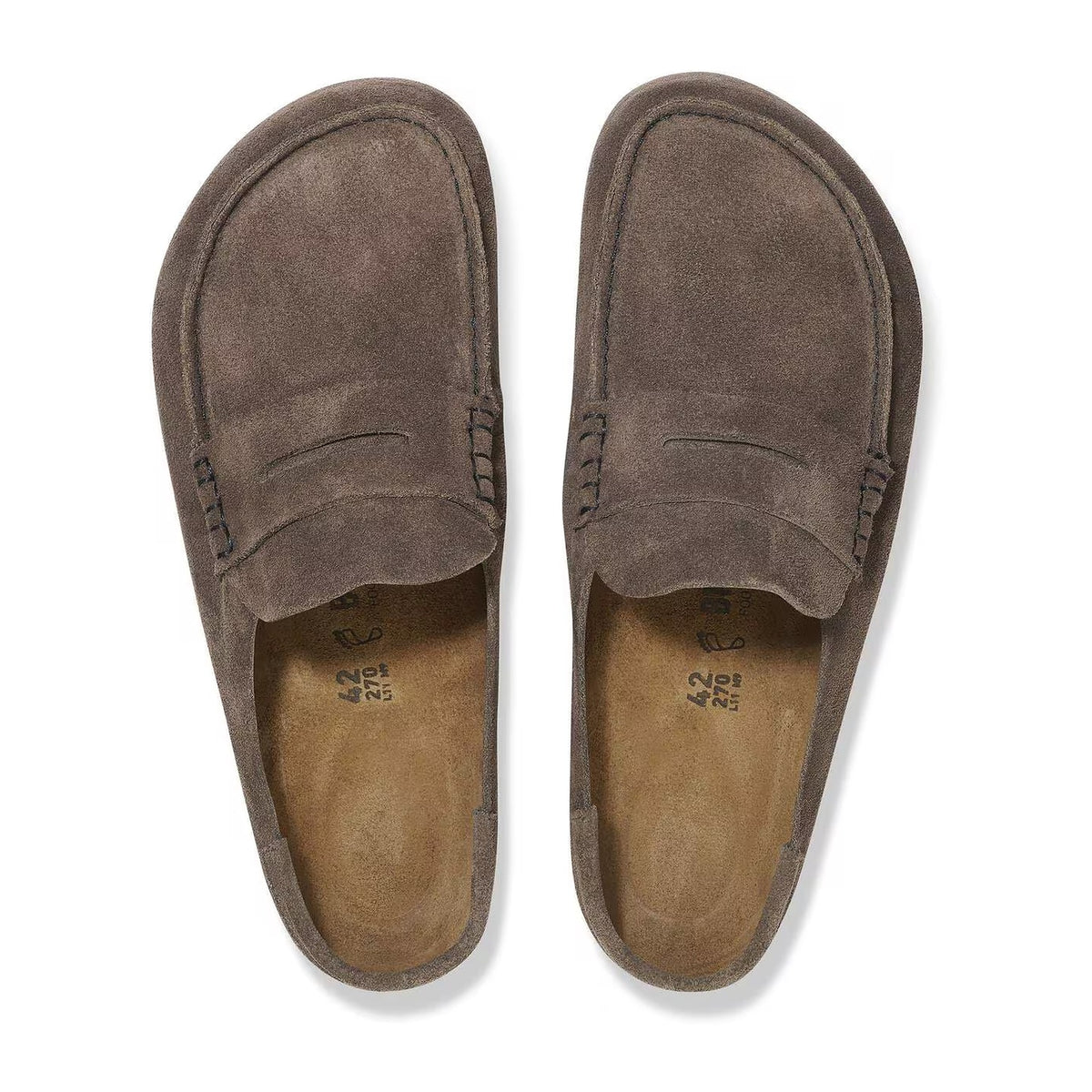Sabot Birkenstock Naples Wrapped Concrete Gray, Suede Leather – foto 2